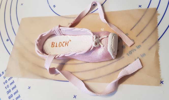 Ballettschuh aus Marzipan