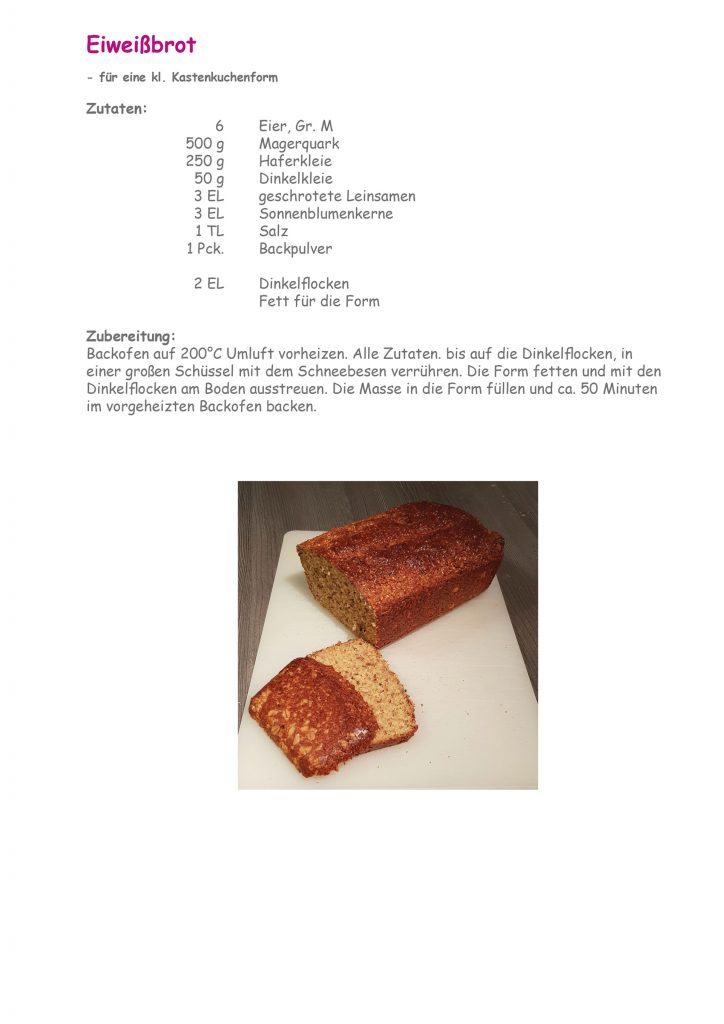 Rezept für ein Eiweißbrot